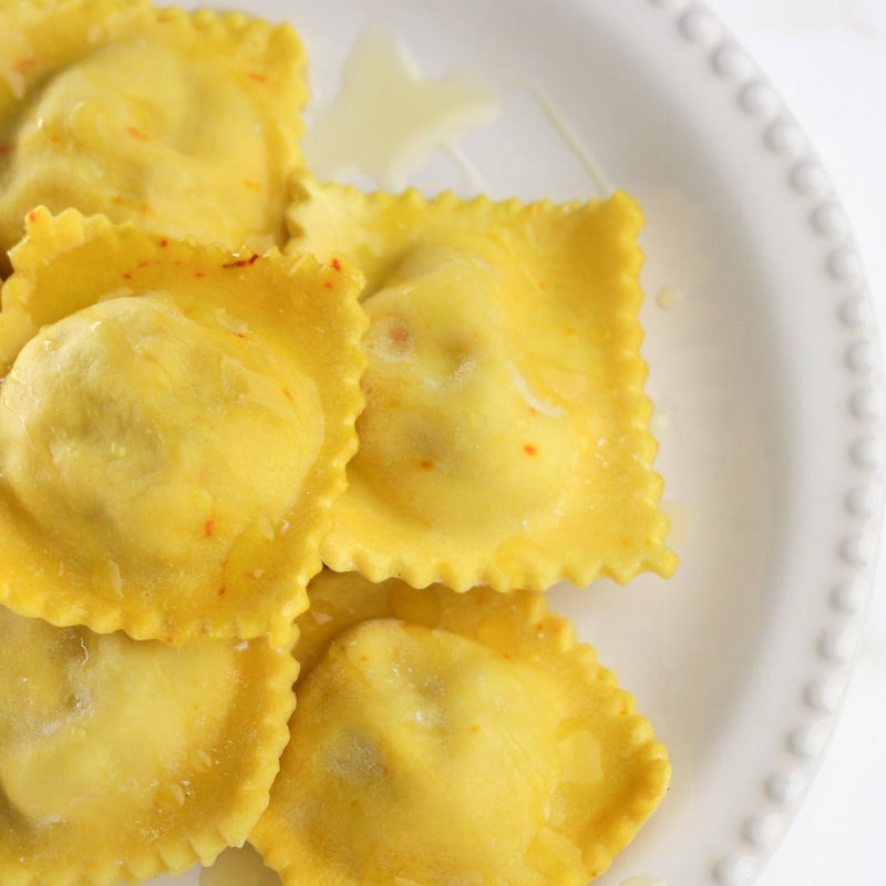 Handcrafted Ricotta and Chorizo with Saffron Ravioli - Bianco Pantry