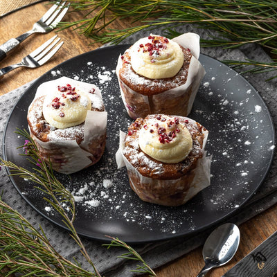 Raspberry & White Choc Muffins - Bianco Pantry